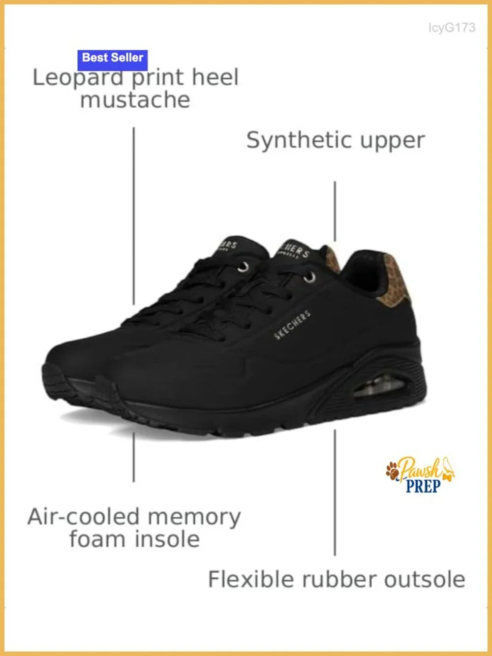 Fashion Sneaker with Air-Cooled Memory Foam, Skech-Air Cushioning, Lace-Up,